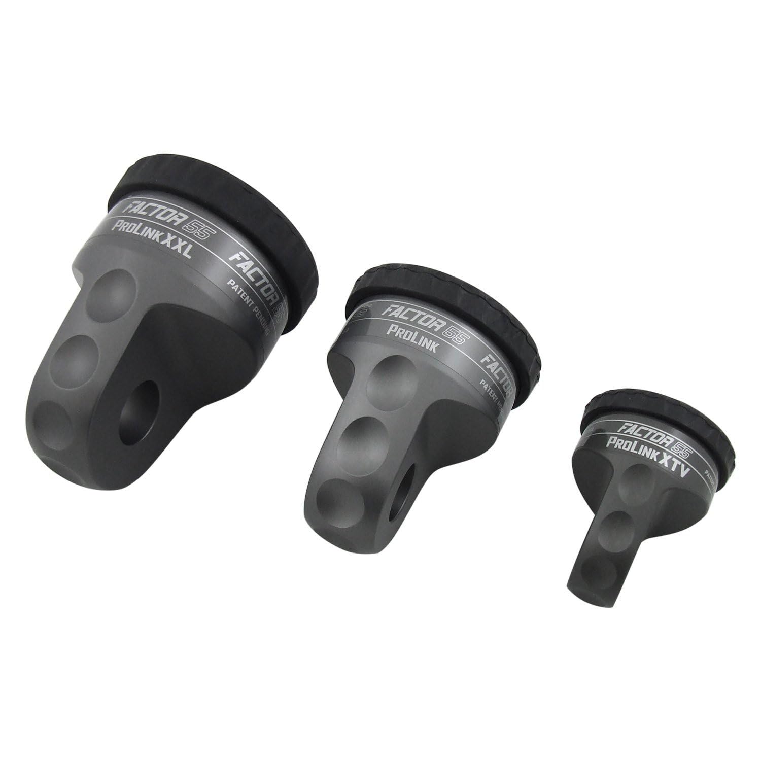 ProLink Factor 55 Winch Shackle Mount for Large Overland and Military-Style Vehicles, Fits Lines Up to 1/2" Diameter - Black