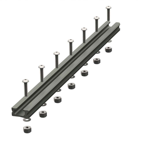 12" Aluminum Kayak Mount Track – YakAttack GT90 | 0.9" Wide Surface-Mount Gear Rail | Includes Stainless Hardware | Medium-Duty Rigging Track | Made in USA