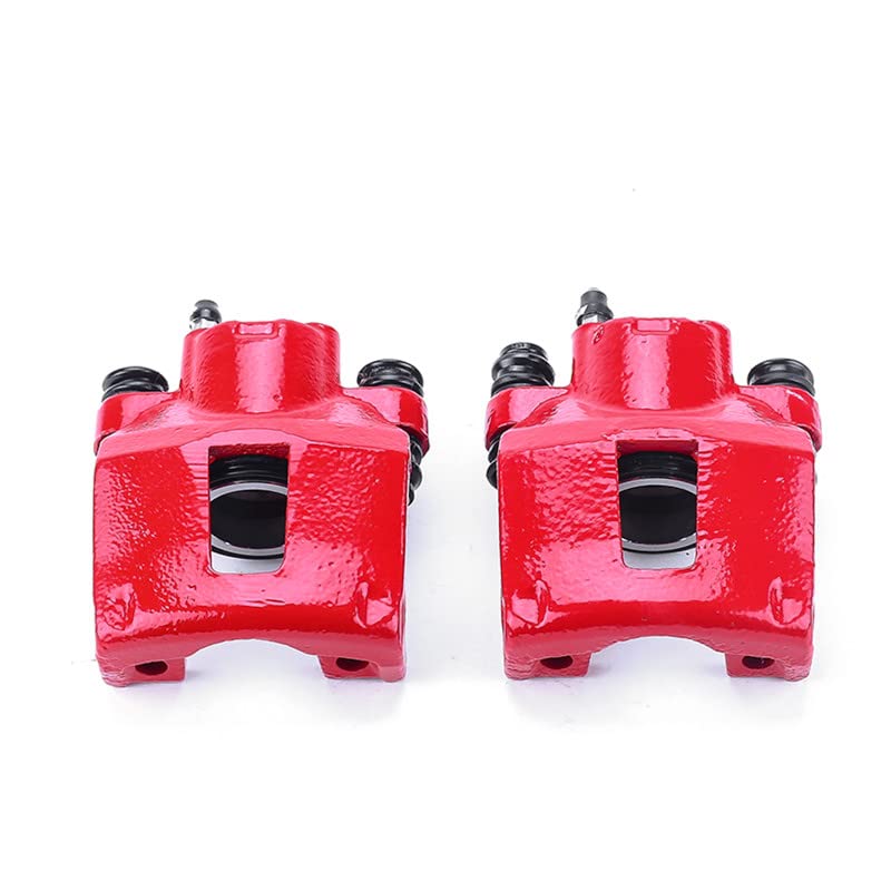 Power Stop S4637 Rear Pair of High-Temp Red Powder Coated Calipers For Ford Crown Victoria 1996-2002, Lincoln Town Car 1996-2002, Mercury Grand Marquis 1996-2002 [Model Specific]