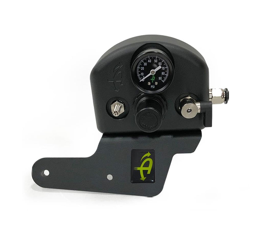 4 Tire Inflation System Up Down Air 269-0717 - Engine Mount With Box, Fittings, Hoses & Storage Bag - Black