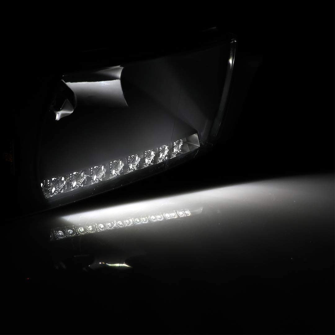 Headlight Assembly Replacement Winjet Street Series for [1994 1995 1996 1997 1998 1999 2000 2001 2002 Dodge RAM 1500/2500/3500/4000] LED DRL Headlights 1PAIR Driver & Passenger Side