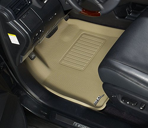 Front Row 3D MAXpider Custom Fit All-Weather Floor Mat for Select Dodge Models - Kagu Rubber (Tan)