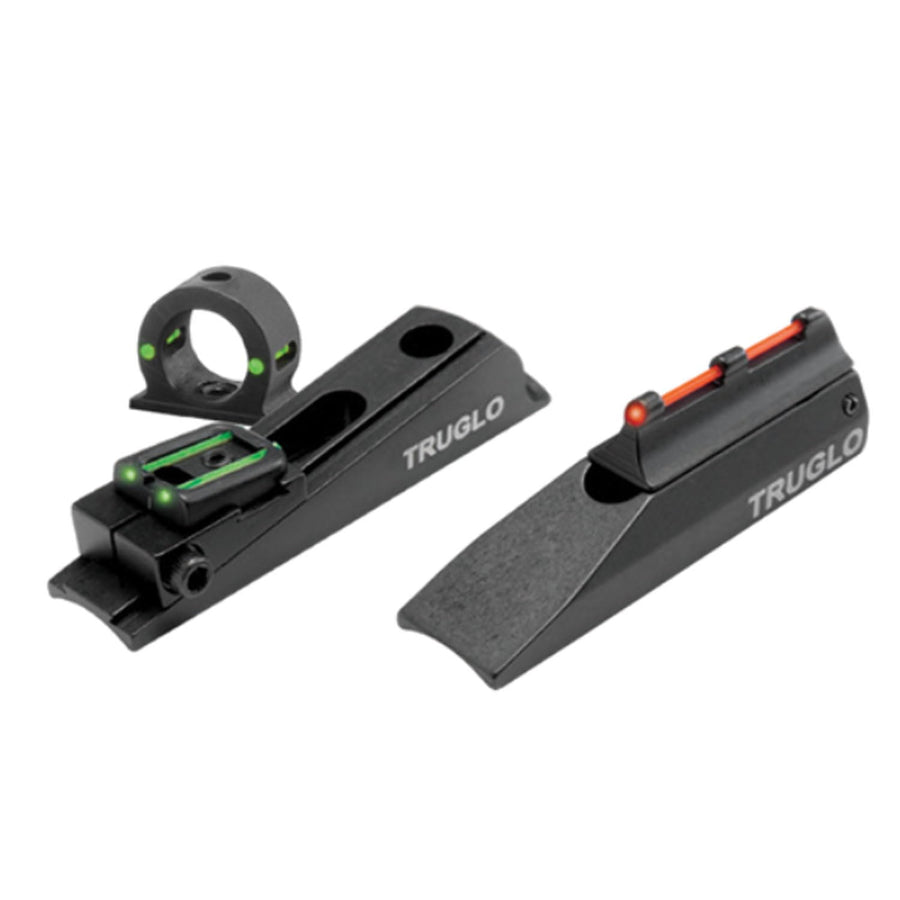 TruGlo Universal Bright Xtreme Mzzl Sight Set, with Red Front Ramp, Green Rear Notch & Bonus Green Ghost