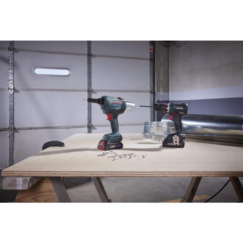 Bosch 18V GRG18V-3600CB24 Brushless Connected Rivet Tool Kit with (2) CORE18V® 4 Ah Advanced Power Batteries