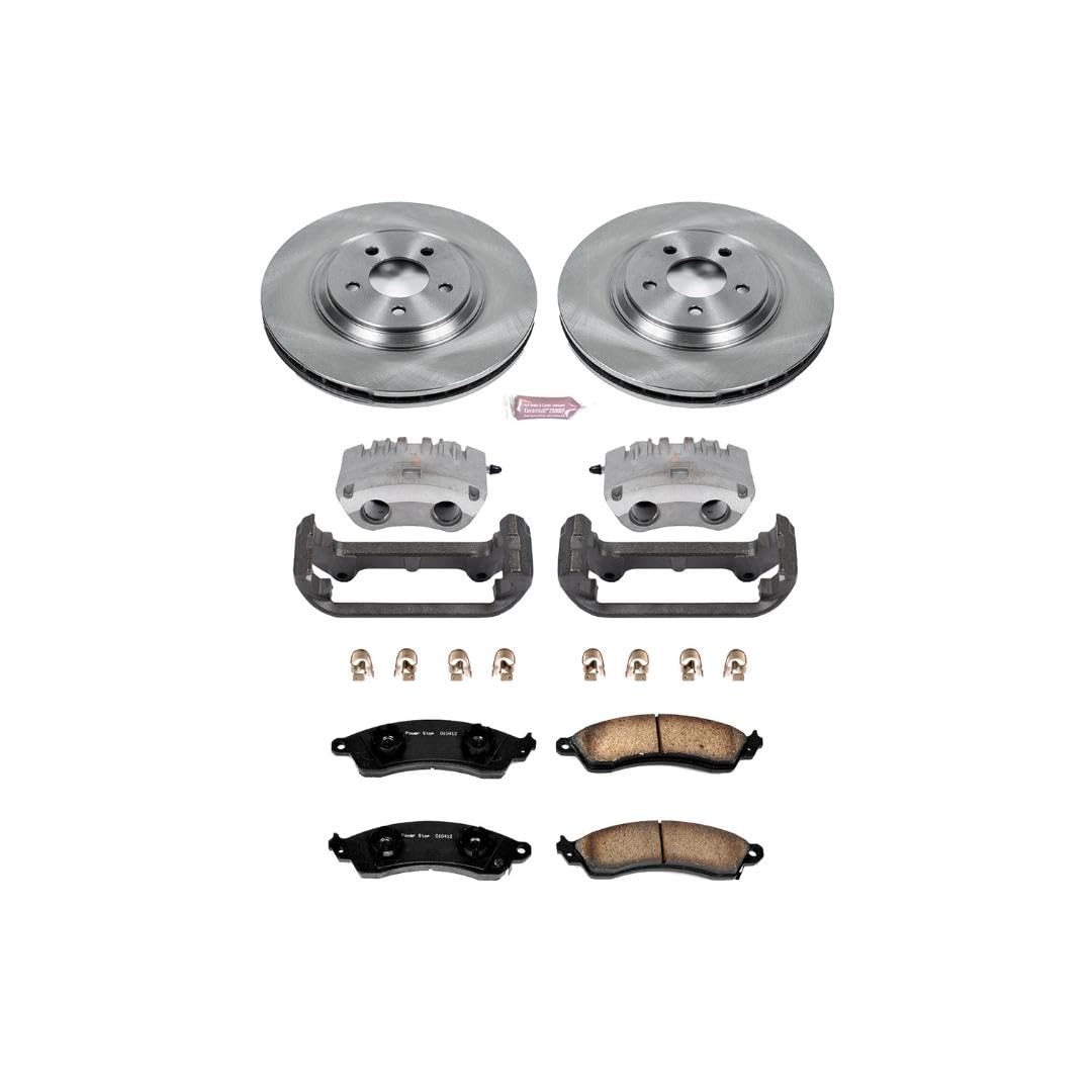 Power Stop KCOE1304C 1-Click Autospecialty OE Replacement Brake Kit with Calipers For Ford Mustang 1999, Ford Mustang 2001, Ford Mustang 2003-2004 [Model Specific]