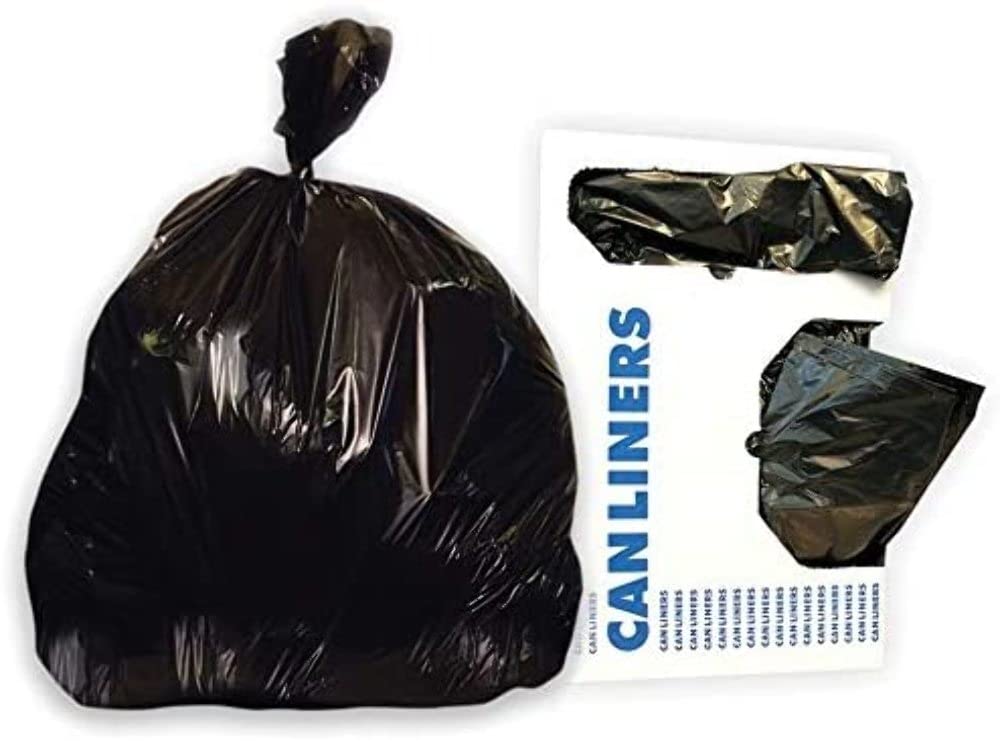 HERH4021RK Heritage Bag 20 x 21 in. 0.35 Mil Linear Low-Density Polyethylene Dark Can Liners - Black