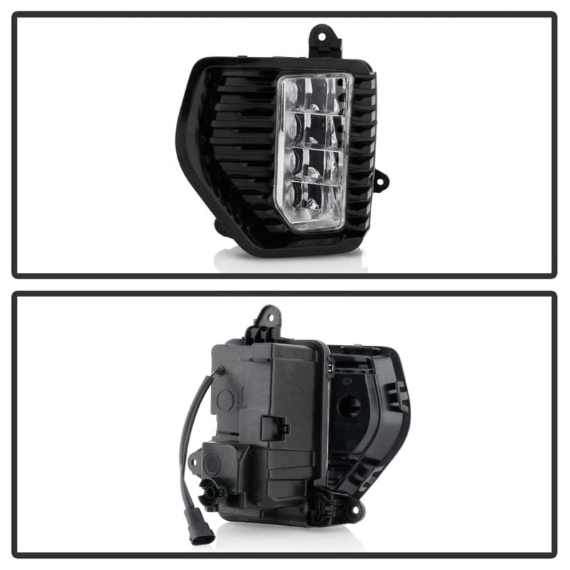 GMC Sierra 1500 Denali Only 2019-2020 Spyder 5087010 (Donâ€˜t Fit 2500/3500 Models) OEM Style Full LED Fog Light w/Universa Switch- Clear
