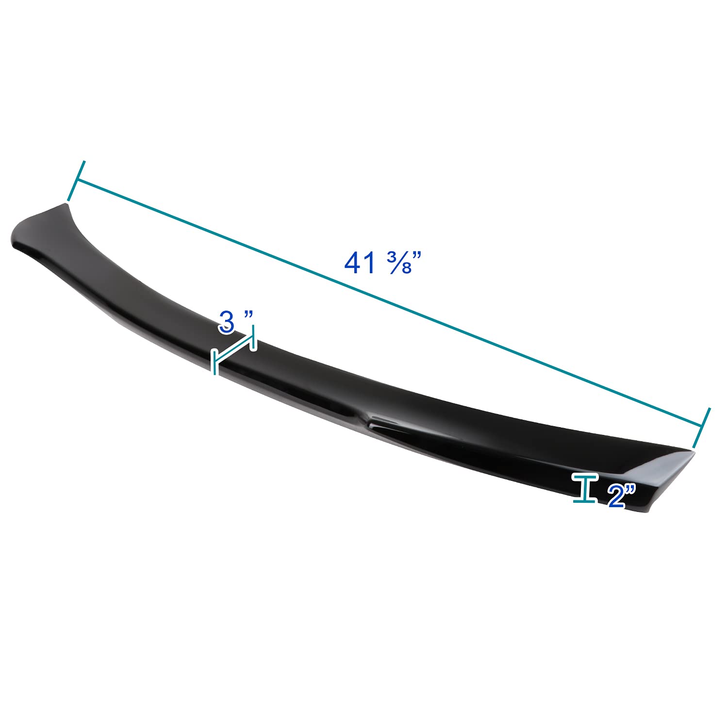 Glossy Black ABS Rear Trunk Spoiler Spec-D Tuning Compatible with 2016-2019 Honda Civic 5 Door Hatchback Models