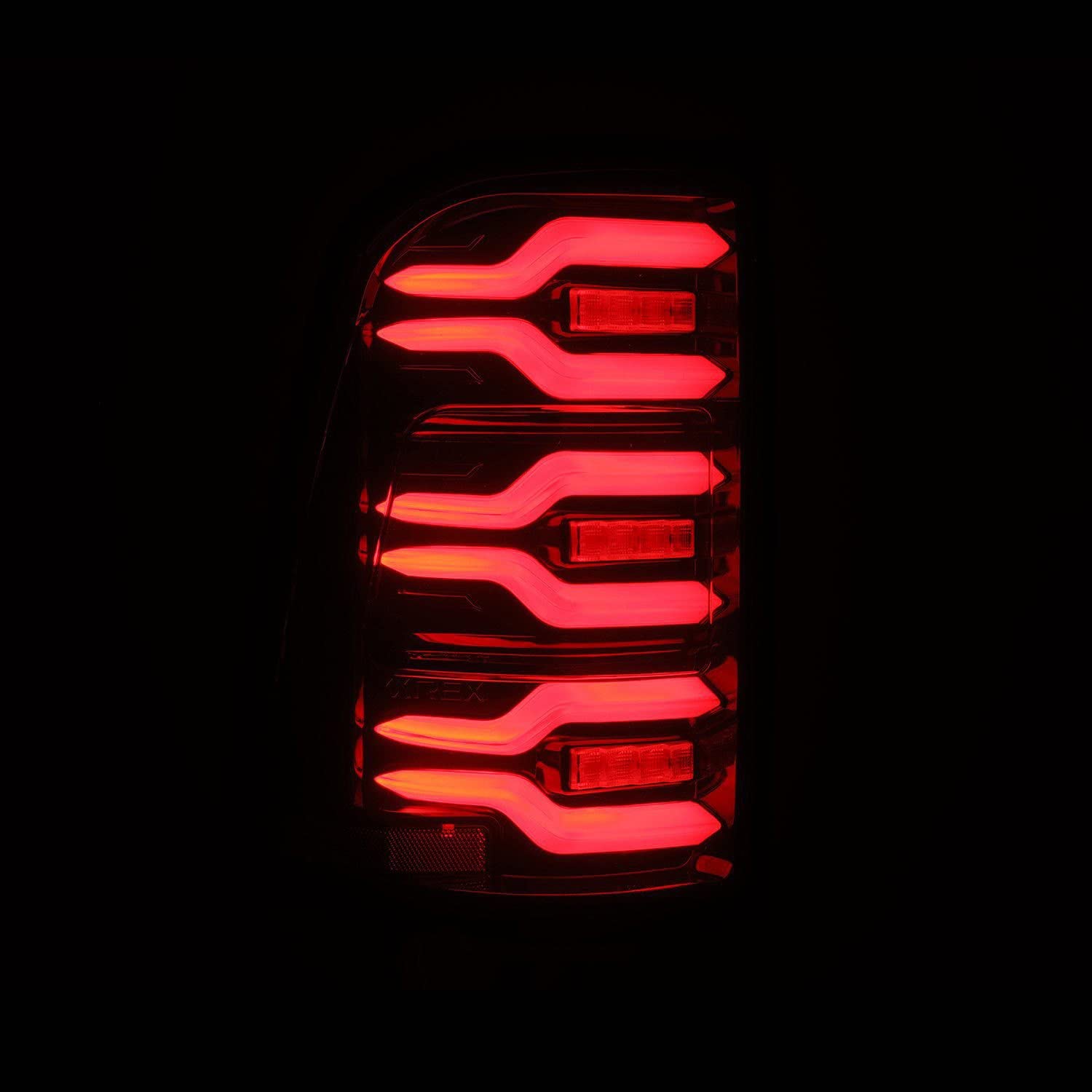 AlphaRex USA 19-21 Dodge Ram 1500 Luxx-Series LED Tail Lights Red/Black w/Activ Light/Seq Signal