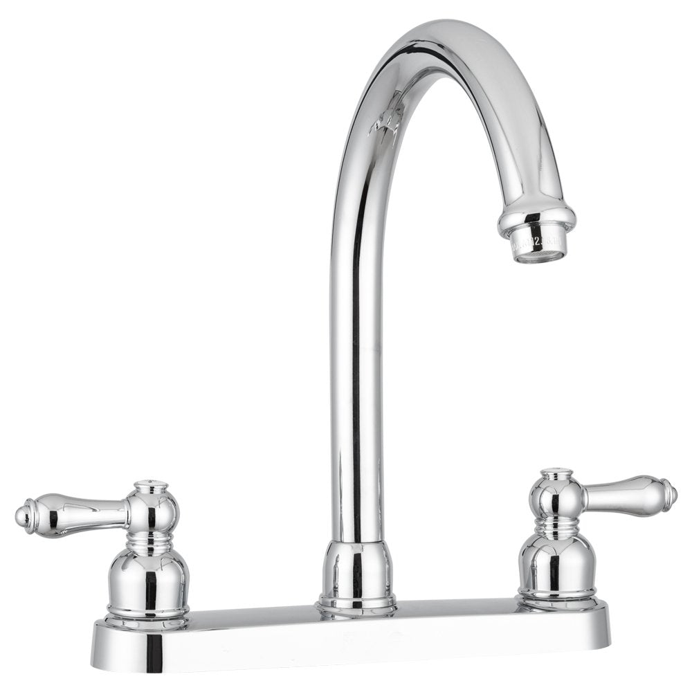 Dura Faucet RV DF-PK340L-CP Non-Metallic Kitchen Sink J-Spout Faucet (Chrome)