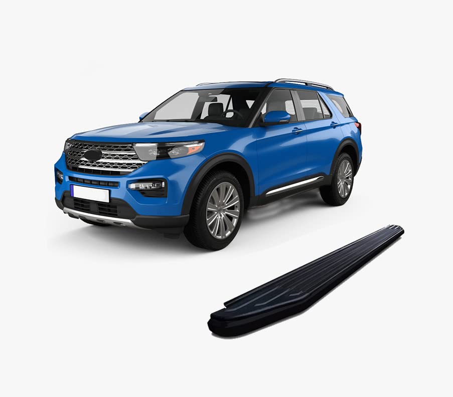 Peerless Black Horse Off Road Running Boards Compatible with 2020-2023 Ford Explorer|2020-2022 Lincoln Aviator-PR-F576BK