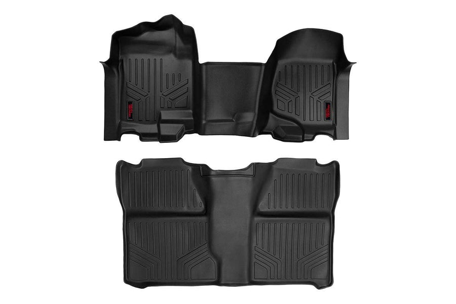 Rough Country Floor Mats for 07-13 1500/2500HD Chevy/GMC | Crew Cab - M-21073