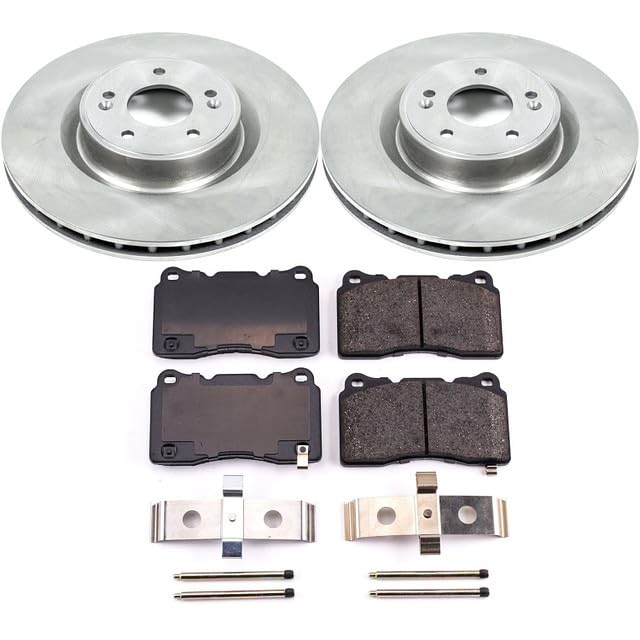 Power Stop Autospecialty KOE6166 Front Replacement Brake Kit-OE Brake Rotors & Ceramic Brake Pads For Hyundai Genesis Coupe 2010-2016 [Model Specific]