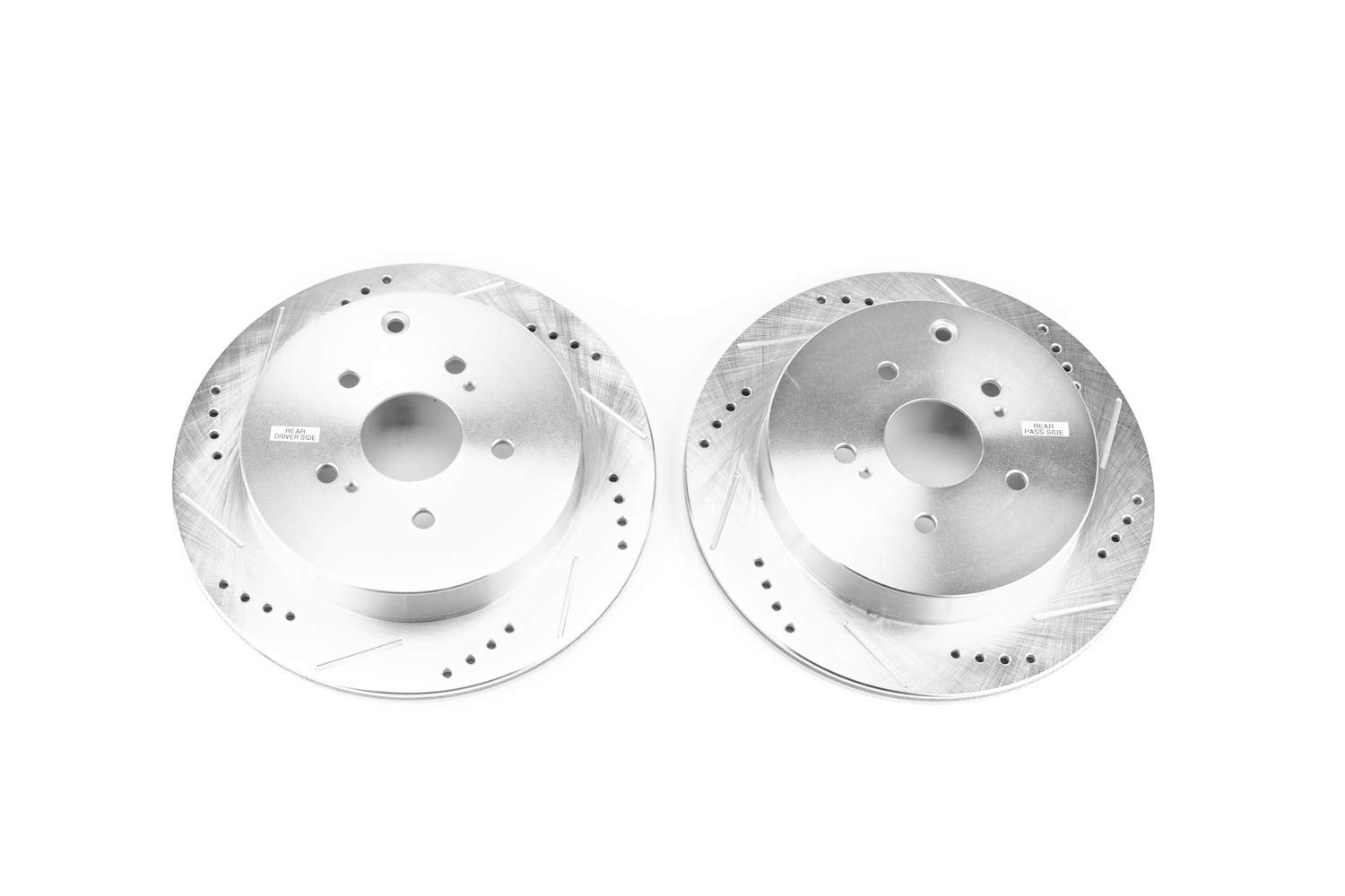Power Stop Evolution Performance JBR1543XPR Drilled, Slotted & Plated Rear Brake Rotor Pair For Suzuki Grand Vitara 2009-2013 [Model Specific]