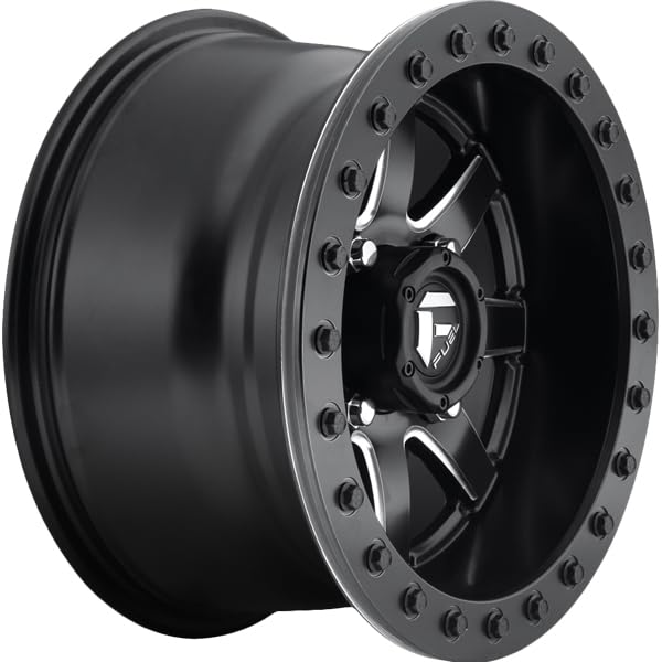 Maverick Fuel Bead Lock Black Wheel with Painted Finish (15 x 8. inches /4 x 136 mm, 0 mm Offset)