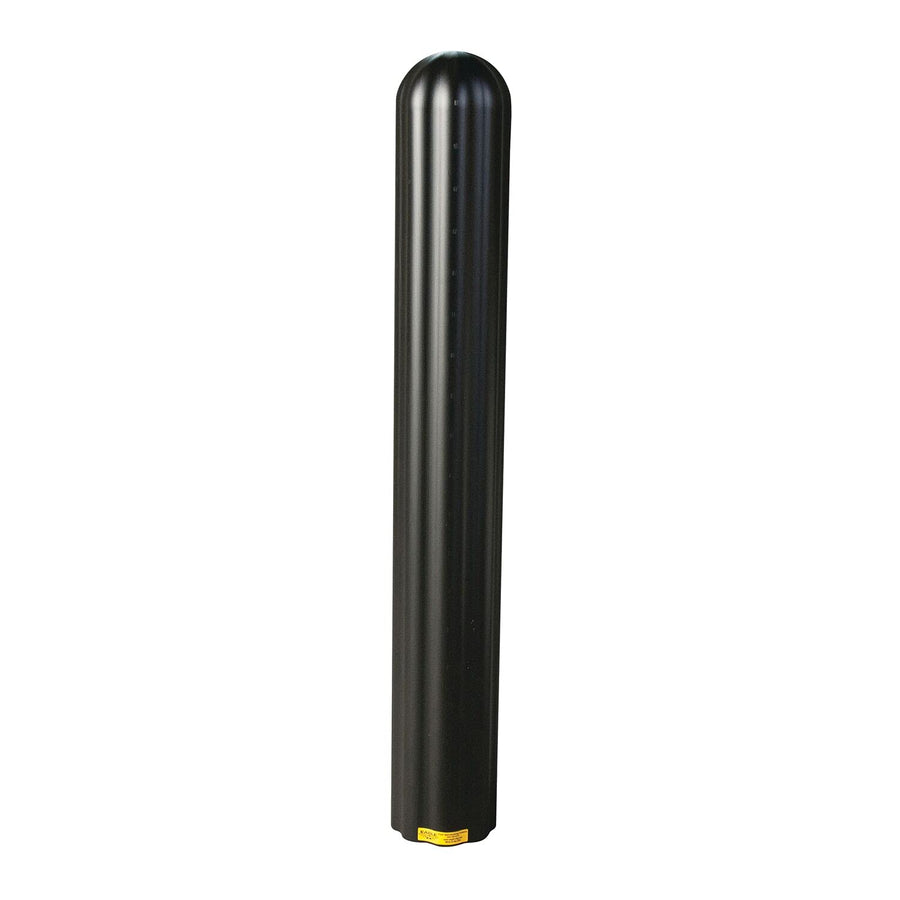 Bollard Covers Eagle for 6 Inch Poles - 56" Tall, Durable Fluted HDPE Plastic - Trimmable Black Bollard Post Sleeve for Parking Lots, Warehouses, and Loading Docks, 1730BLK