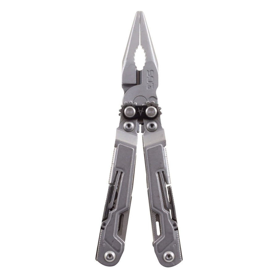 SOG Mini PowerPint Compact Stainless Steel Multi-Tool | 18 Lightweight Specialty Tools & SOG Pliers Pocket Knife, Stone Wash
