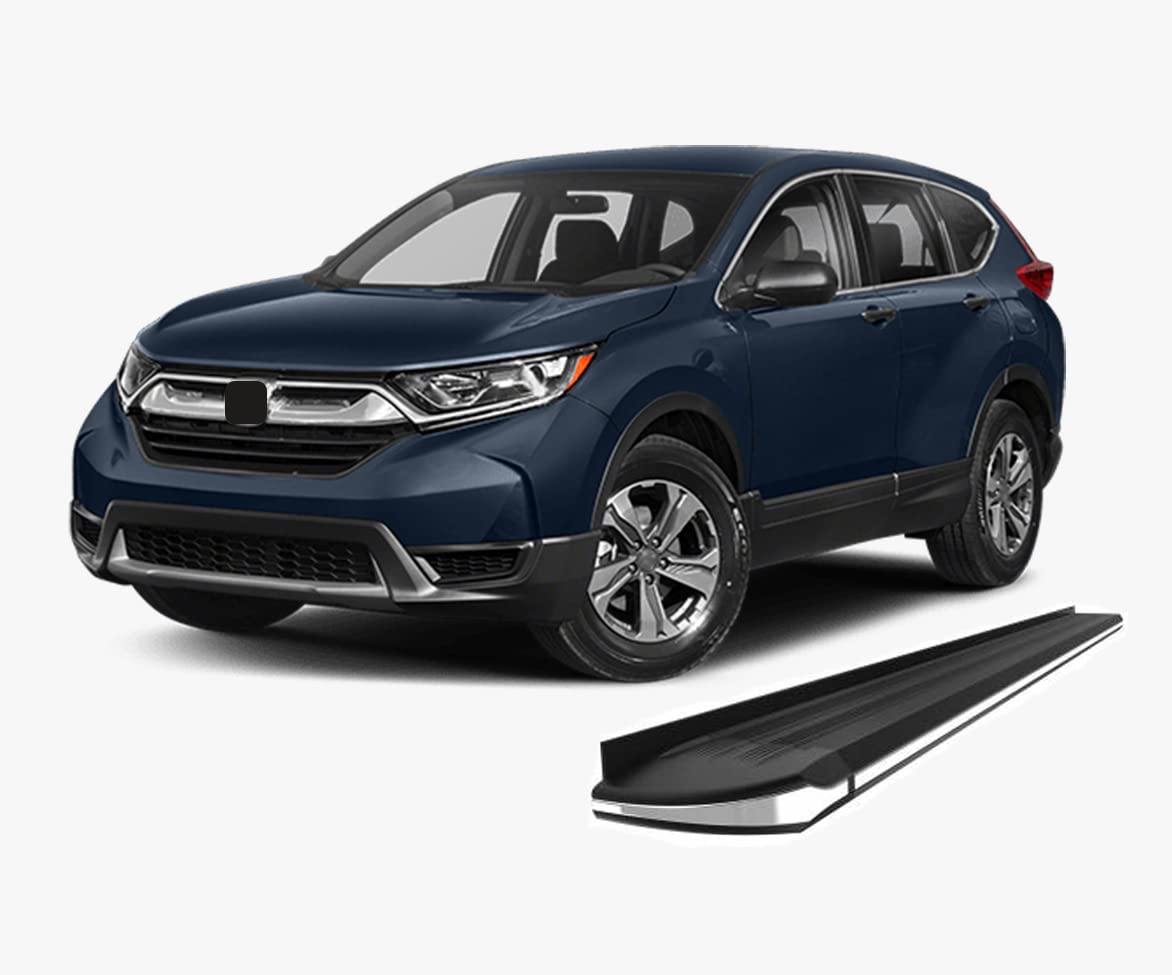 Black Aluminum Black Horse Exceed Running Boards Compatible with 2017-2022 Honda CR-V All