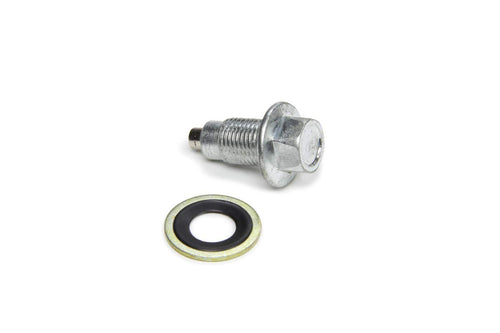 Transmission Drain Plug, 1/2-20 in Thread, Rubber/Steel Washer, Magnetic, Steel, Natural, Each