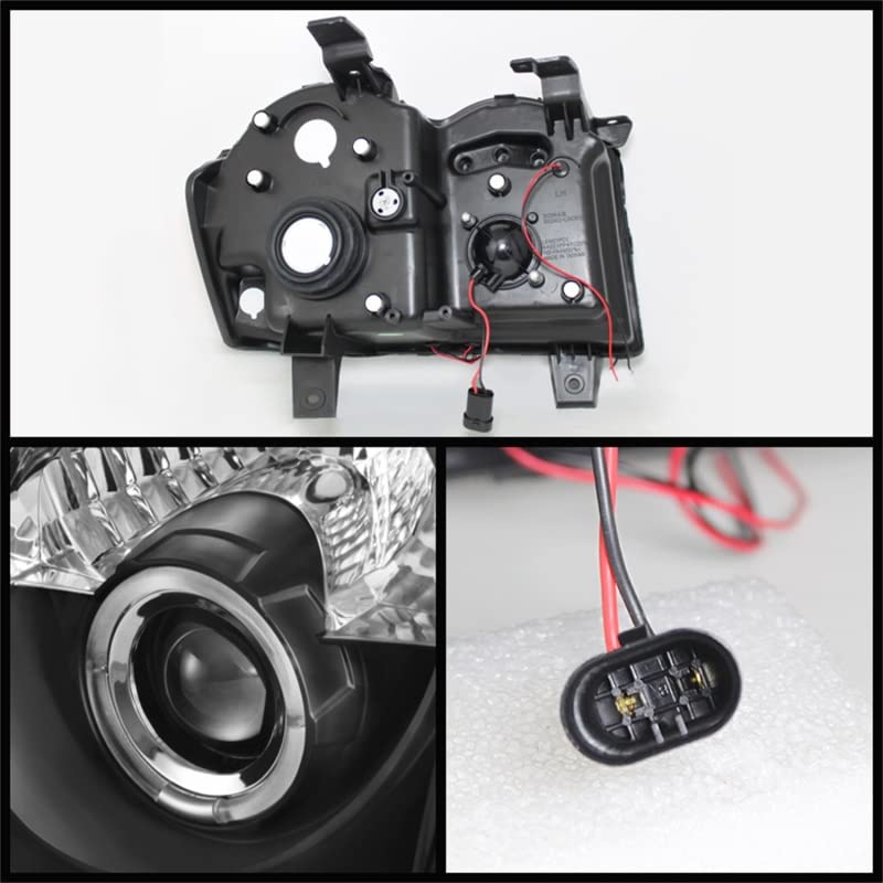 Auto Spyder 5070166 LED Halo Projector Headlights Black/Clear