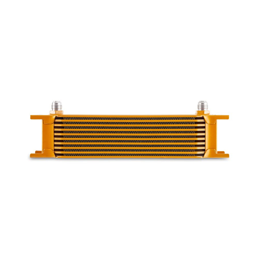 Mishimoto Universal 10-Row Oil Cooler, 8AN, Gold MMOC-10-8GD