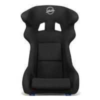 NRG Innovations Arrow Embroidery NRG-FRP-600WT Fixed Back Bucket Racing Seat With Side Mount Brackets,White Fiberglass Shell/Black Fabric Seat Cover, 34.5" H X 24" W X 21" D
