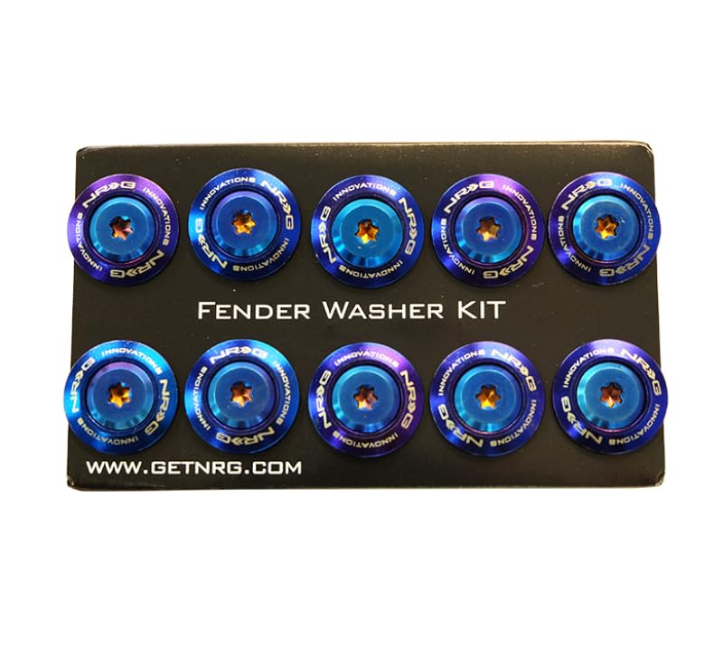 Fender Washer Kit NRG (TI Series) M6 Bolts For Plastic (TI Burn Washer/TI Burn Screw) - Set of 10