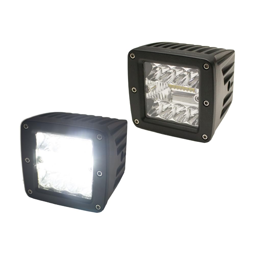 RACESPORT ECO-LIGHT LT Race Sport Lighting RS3X3FECO High Power FLUSH MOUNT Style Auxiliary Lights (Sold as Pairs)