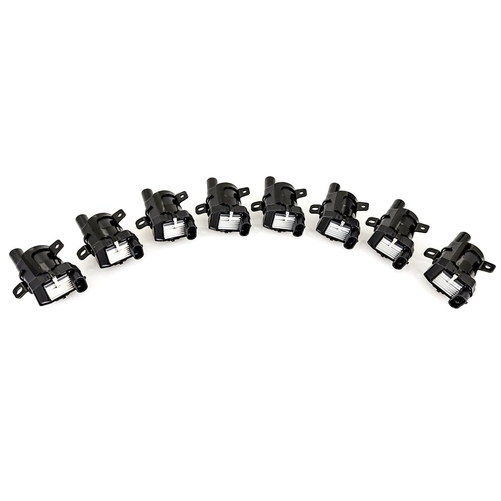 Mishimoto Ignition Coil, Compatible with Truck Engines GM L-Series (Heatsink Style) 1999-2007, Set of 8