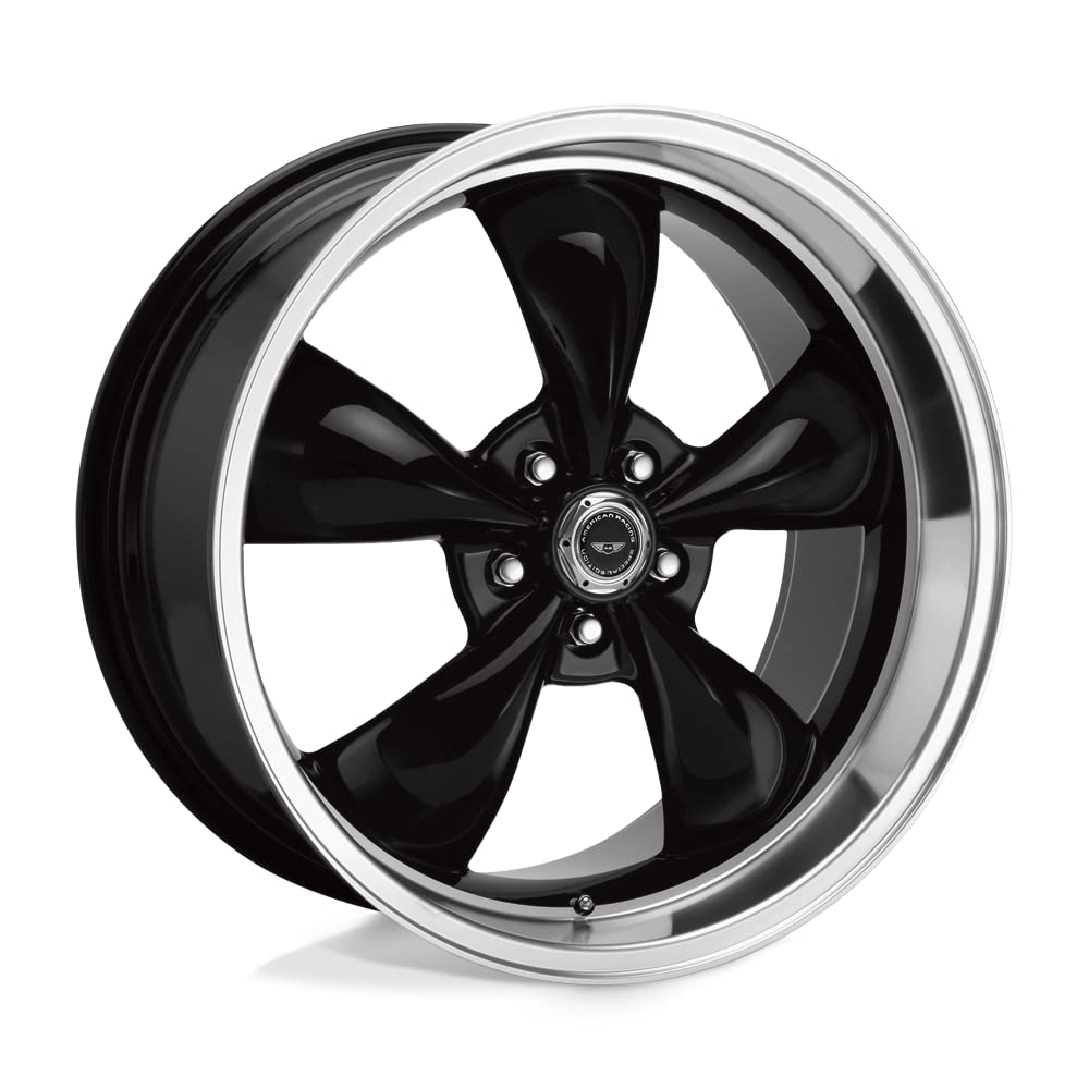 AR105 TORQ THRUST M American Racing 18X8 5X4.75 4.5 0mm GLOSS BLACK MACHINED LIP - AR105M8861B