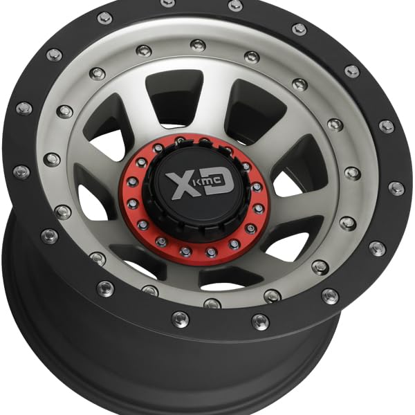 FMJ 20x12 XD Series By KMC Wheels 5x127.00/5x139.70 SATIN BLACK W/DARK TINTED CLEAR COAT (-44 mm)