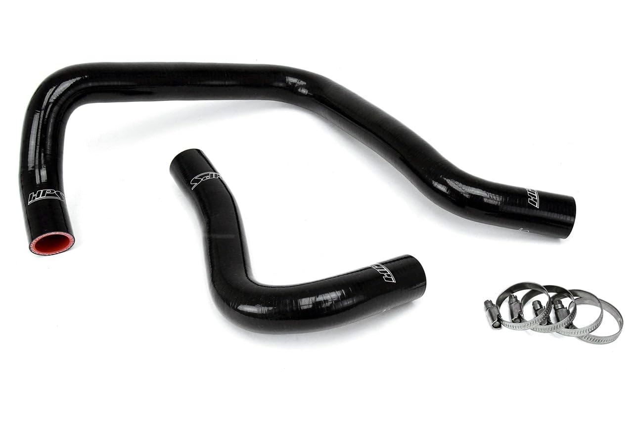 Black HPS 57-1003-BLK-2 Reinforced Silicone Radiator Hose Kit Coolant for Acura 94-01 In