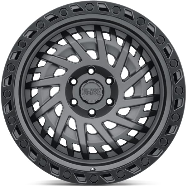 Black Rhino SHREDDER Hard Alloys 17X9, 5X5.0, 5, 0mm MATTE GUNMETAL W/ BLACK RING - 1790SHD005127G71