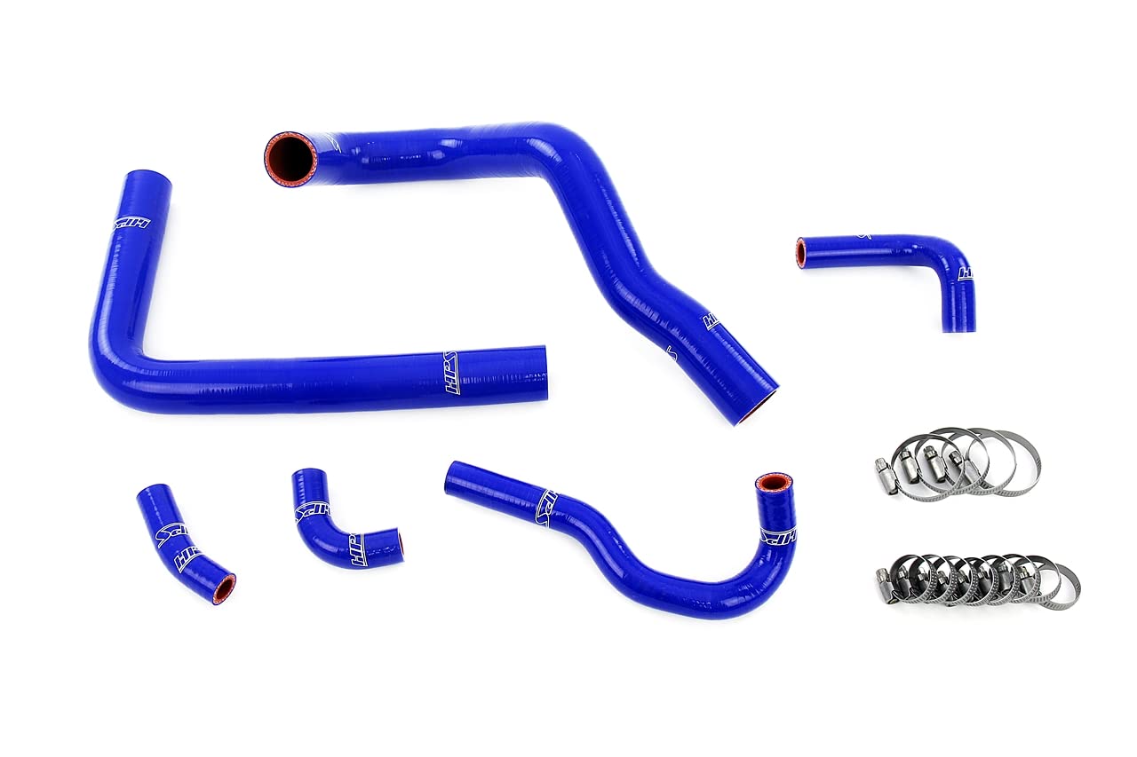 HPS Performance Silicone Blue Radiator And Heater Coolant Hoses Compatible for 1993-2002 Toyota Supra Right Hand Drive 3.0L Turbo 2JZ-GTE JDM Non VVT-i, 57-2148-BLUE