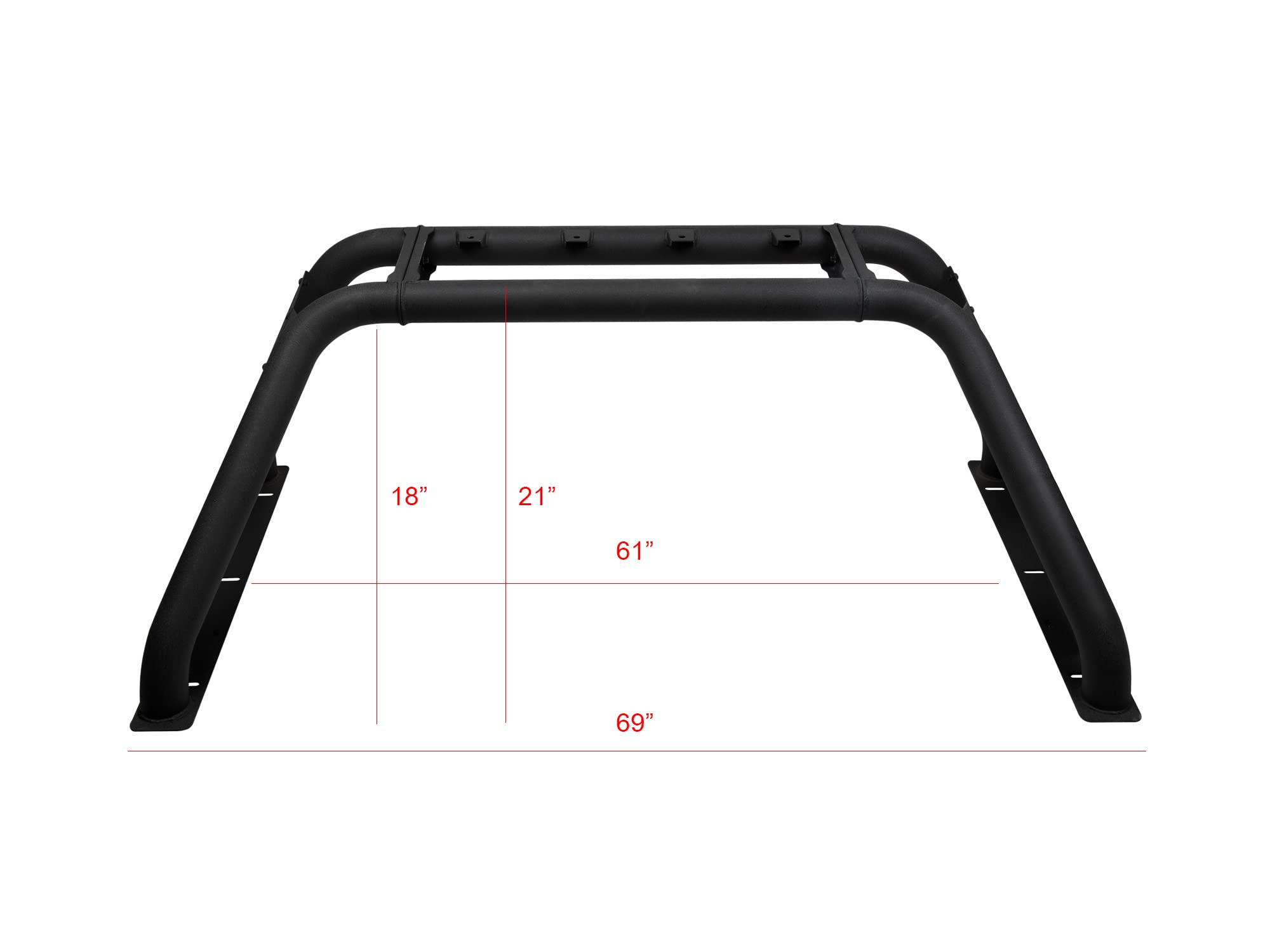 8707791 Armordillo USA CR-B Honeycomb Mesh Steel Chase Rack - Textured Black Fits Full Size Pickup Truck
