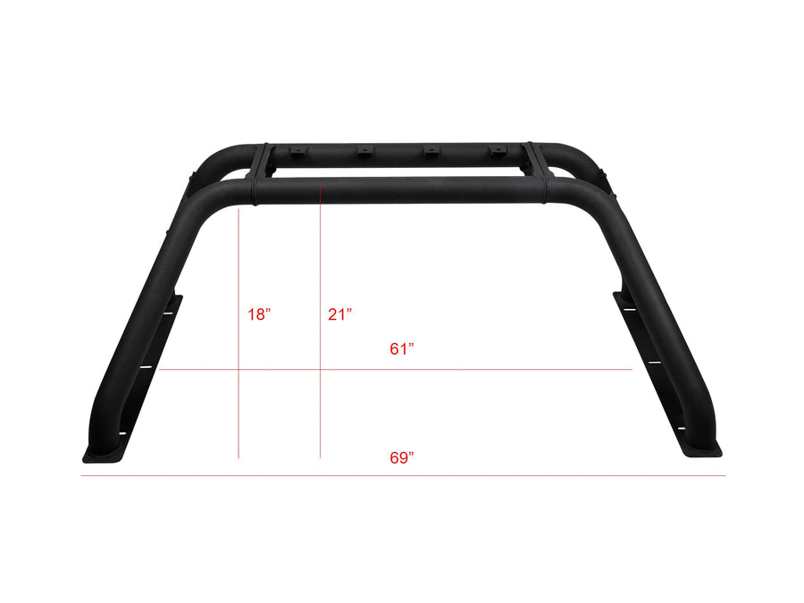 8707791 Armordillo USA CR-B Honeycomb Mesh Steel Chase Rack - Textured Black Fits Full Size Pickup Truck
