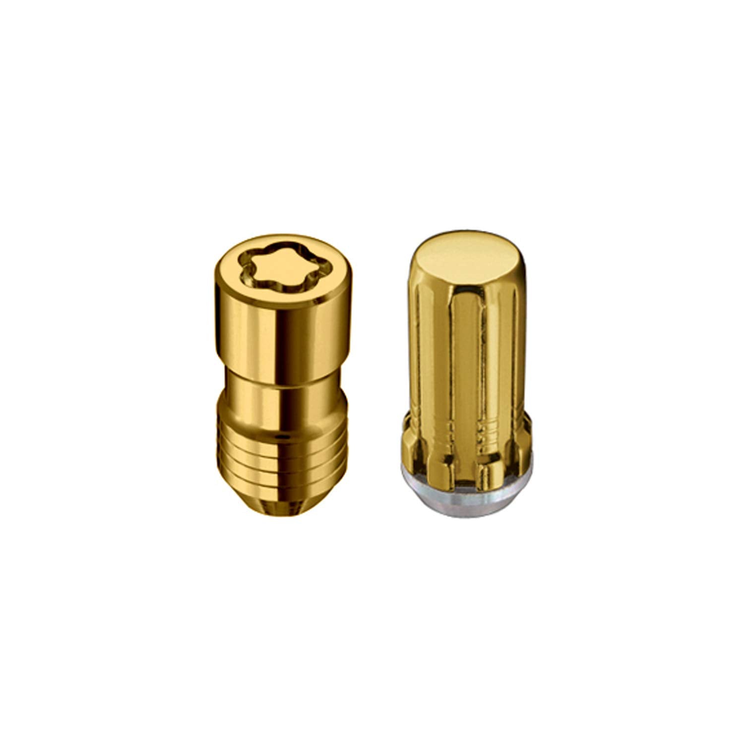 SplineDrive McGard Tuner 6 Lug Install Kit w/Locks & Tool (Cone) M14X1.5 / 1in. Hex - Gold (65610GD)