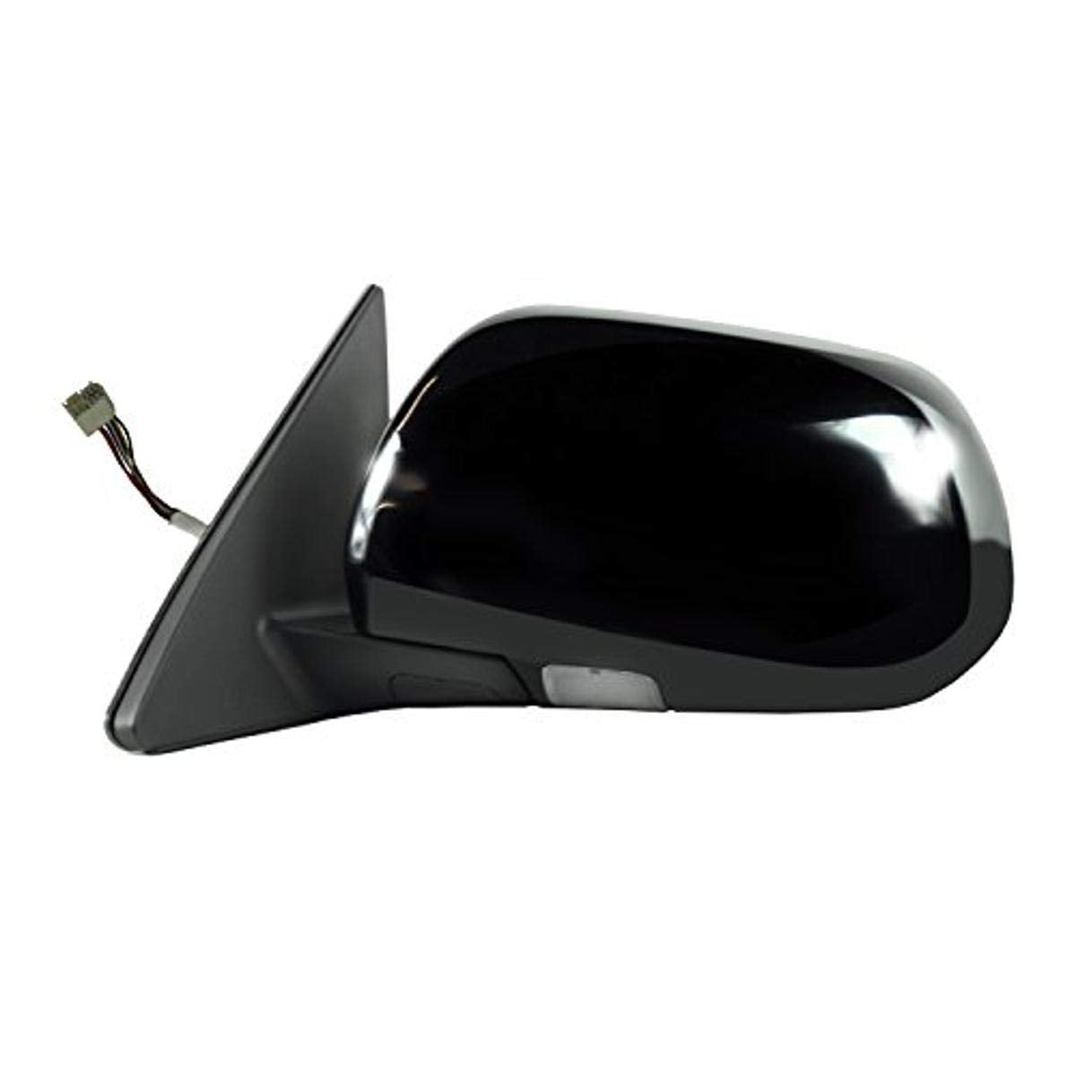 Toyota Highlander Driver Side Mirror, JP Built, Highlander Hybrid, Textured Black w/PTM Cover, Puddle lamp, Foldaway, Heated Power