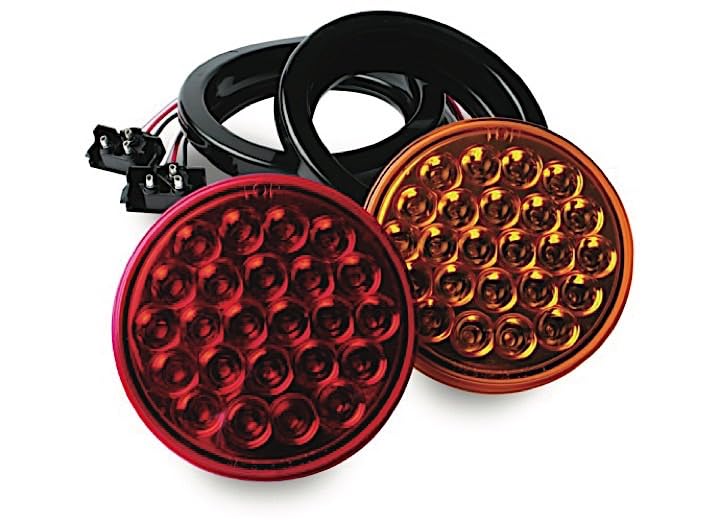 Custer 4" Round CPL4R-M Red 24 LED Light w/Mirror
