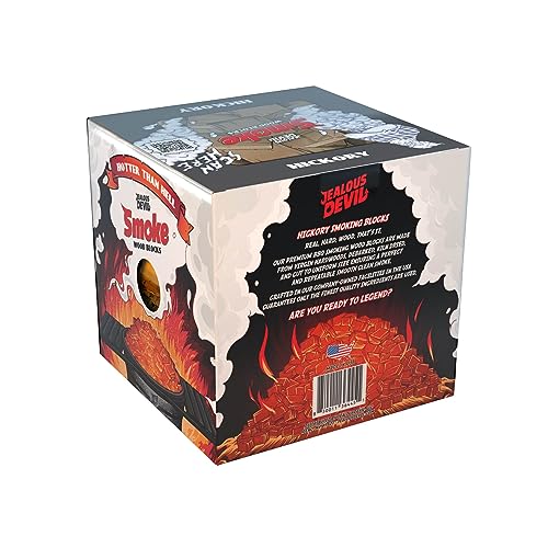 Premium Smoke Hickory Wood Blocks, 430 cu. in. - 100% Natural Wood Chunks Ideal for Smokers, BBQ, and Grilling
