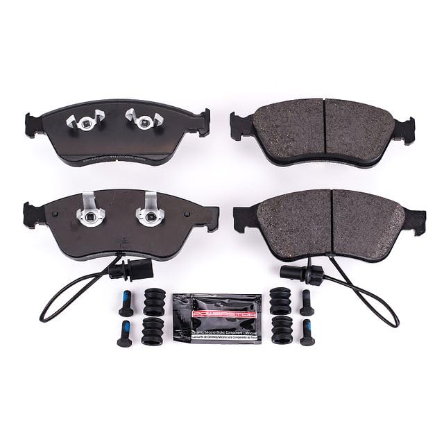 Power Stop Z23-1024 Z23 Evolution Sport Carbon Fiber Infused Ceramic Brake Pads with Hardware For Audi A8 Quattro, Audi S6, Audi S8, VW Phaeton [Model Specific]
