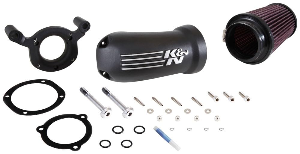 Cold Air Intake System K&N: High-Flow Air Filter, Increase Performance & Acceleration: Compatible with 2008-2017 Harley Davidson: (See Product Description for Selected Models), 57-1134