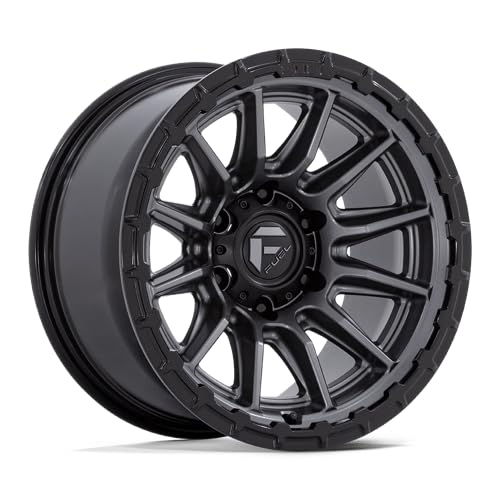 FUEL OFF-ROAD FC866 17X8.5 PISTON 6X5.5 5.73 25mm MATTE GUNMETAL W/GLOSS BLACK LIP - FC866AB17856825