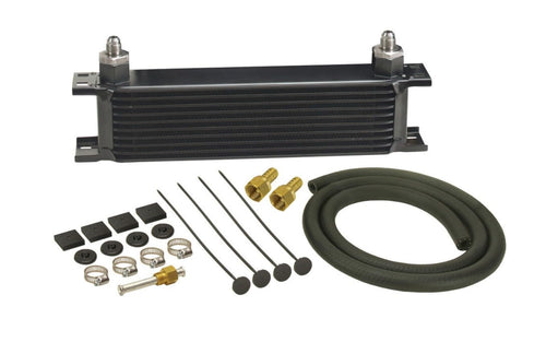 13401 Derale Series 10000 Stacked Plate Transmission Oil Cooler 10 Row , Black