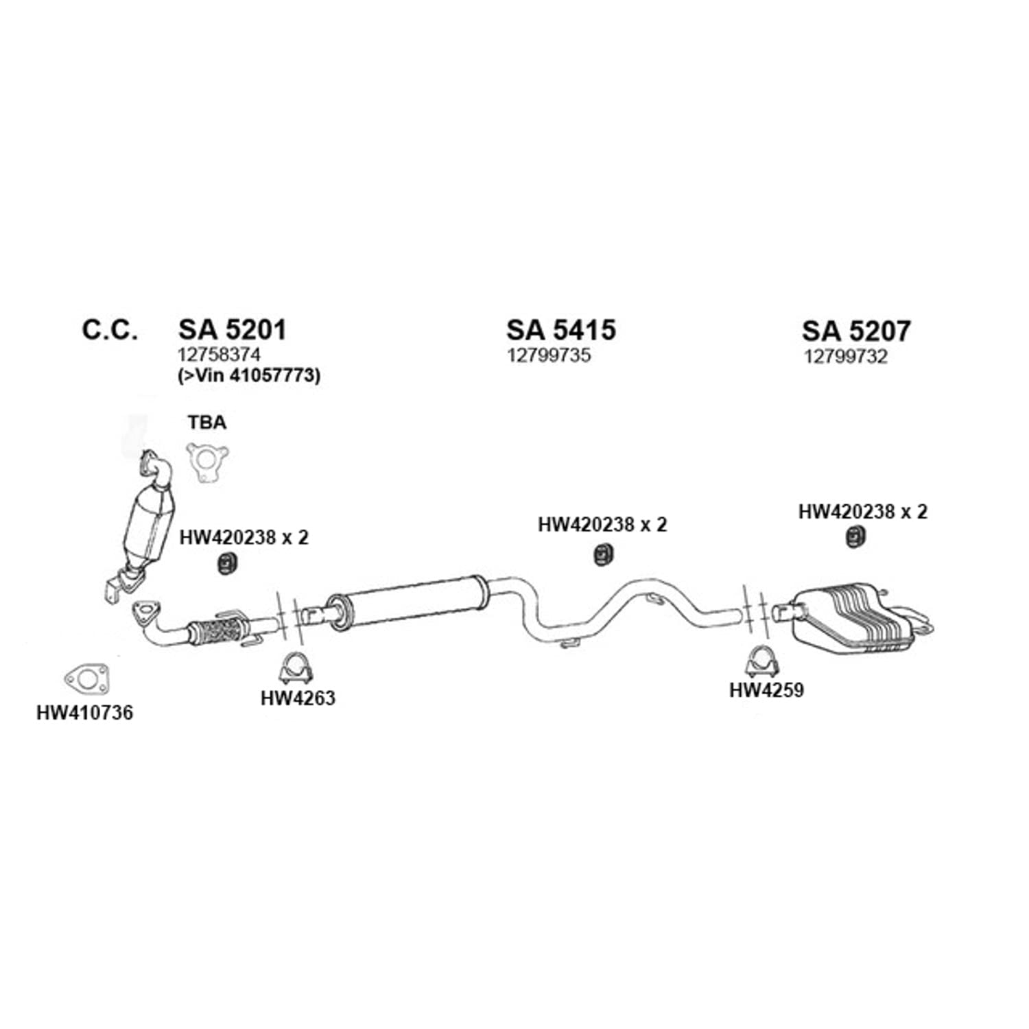 Exhaust Pipe ANSA (SA5201)