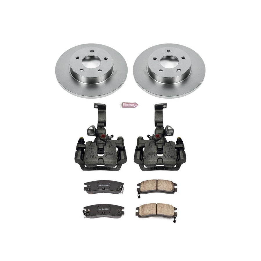 Power Stop KCOE1526F Replacement Autospeciality Rear Caliper Kit- OE Rotors | Ceramic Brake Pads | Calipers For Oldsmobile Aurora 2001-2003 [Vehicle Specific]
