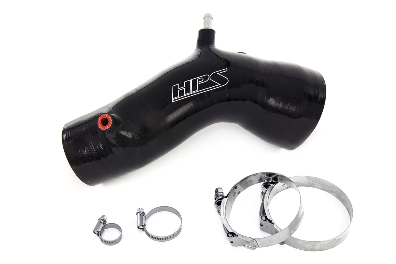 Black Silicone Air Intake Hose Kit HPS Performance Compatible for 2004-2008 Acura TSX 2.4L, 57-1844-BLK
