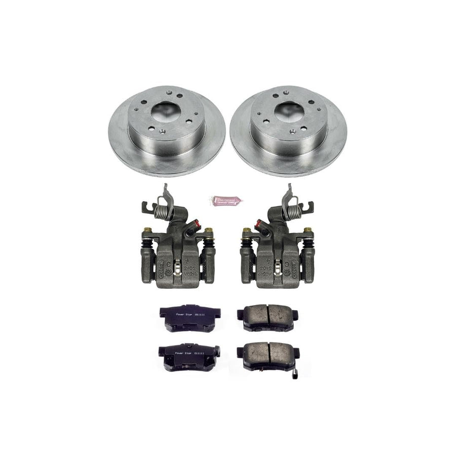 Power Stop KCOE1244B Rear Brake Stock Replacement Kit (with Calipers) For Honda Accord 1998-2002 [Model Specific]