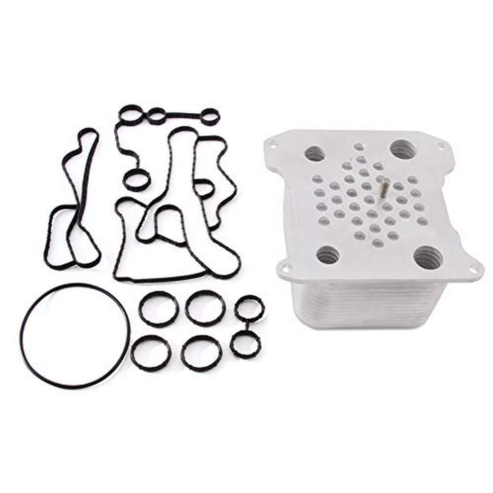 Mishimoto Replacement MMOC-F2D-08 Oil Cooler, Compatible with Ford Powerstroke 634L, 2008-2010