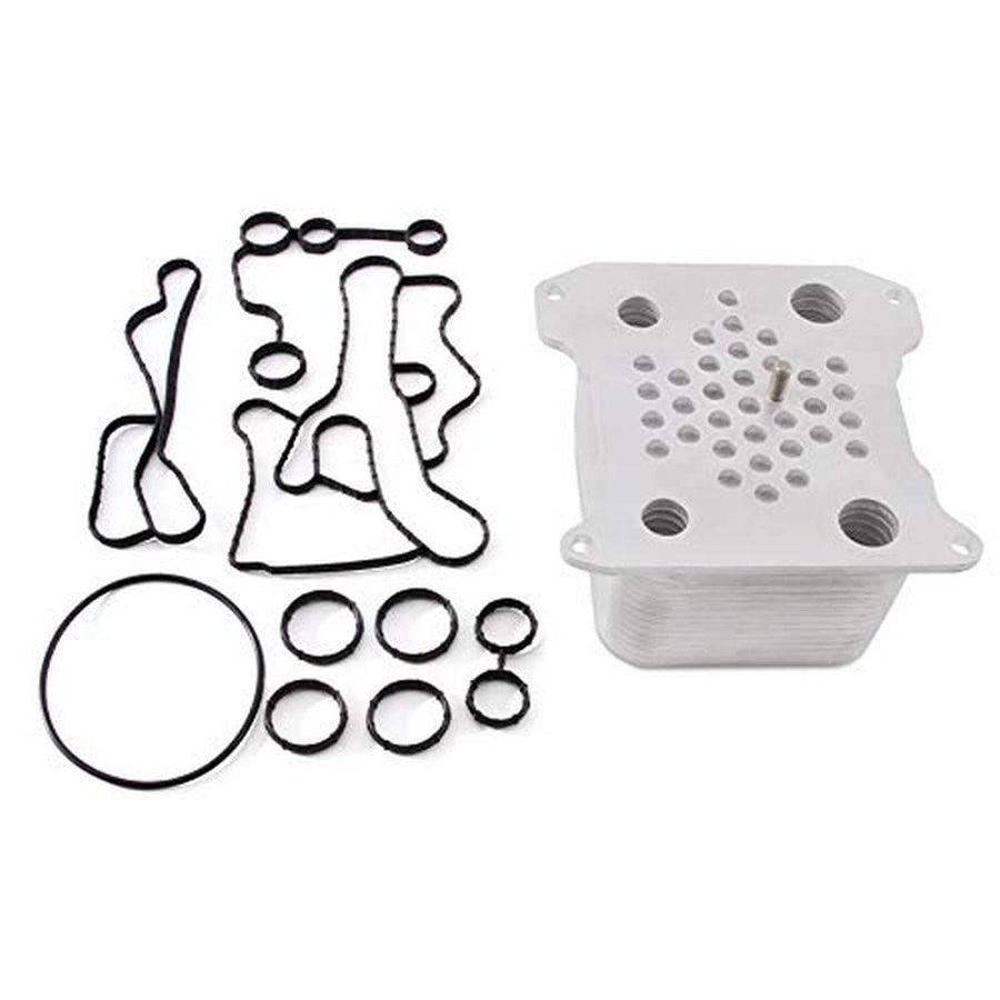 Mishimoto Replacement MMOC-F2D-08 Oil Cooler, Compatible with Ford Powerstroke 634L, 2008-2010